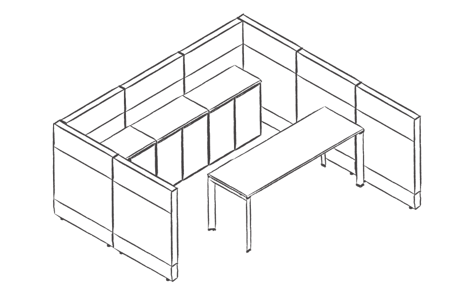 Sólo algunas de las configuraciones disponibles de escritorios y mesas Dibujo tipo CAD de escritorios y mesas de oficina en chile